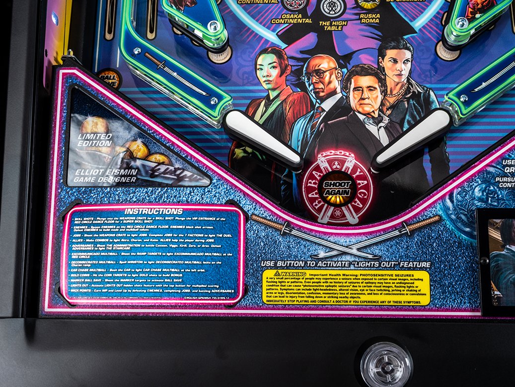 John Wick Limited Edition Pinball Machine by Stern Pinball for sale online Australia