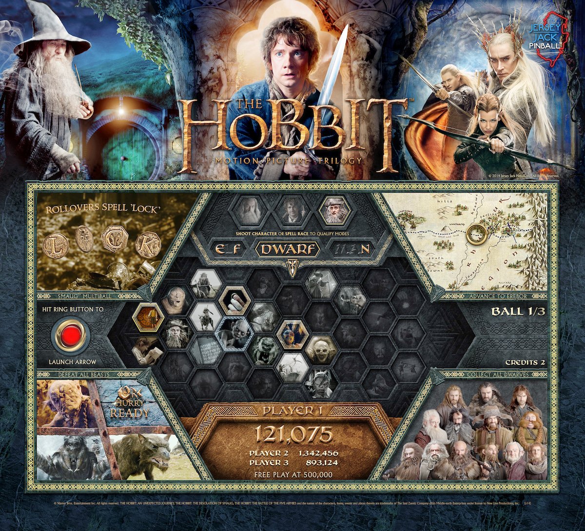 The Hobbit – Standard Pinball Machine for sale Australia
